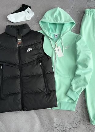 Набор nike: жилет зап худи штаны
 2 пары носков в подарок