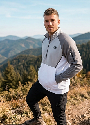 ​🏔 мужской спортивный анорак(олимпийка) the north face quiarter-zip/ идеальное состояние/ размер xl🏔