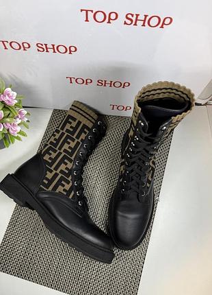 Черевики шкіряні fendi
