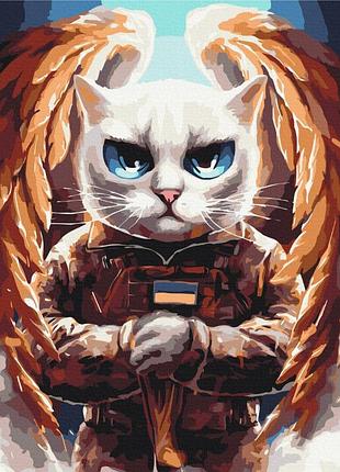 Картина по номерам «кошачий ангел© марианна пащук» pbs53421 40×50 см