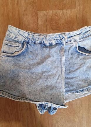 Джинсові шорти bershka з низькою посадкую (low waist)