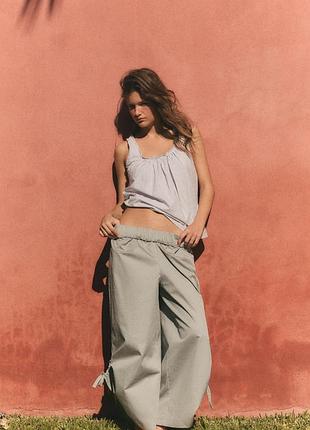 Штани кюлоти з регульованим низом від zara