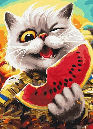 Картина за номерами "котик в херсоні ©маріанна пащук" pbs53410 40×50 см
