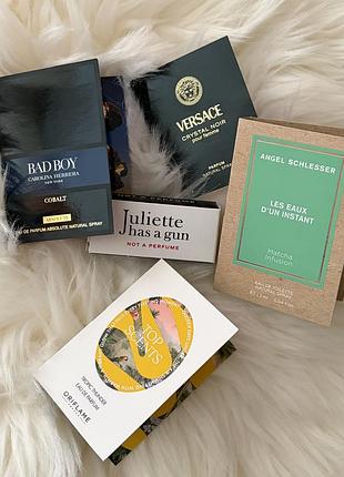 Пробники парфумів versace juliette has a gun carolina herrera angel schlesser oriflame