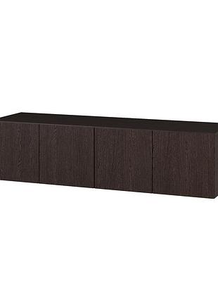 Антресоль надставна на шафу 4-дверна без ручок push to open, лдсп, 160×50×40 см венге