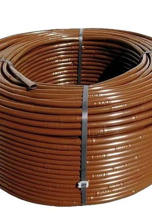Багаторічна крапельна трубка presto-ps mcl-50-200 br коричнева 16 мм, з капельницями через 50 см, 200 м, маркування метражу