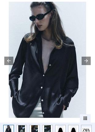 Сатинова подовжена сорочка жіноча від zara