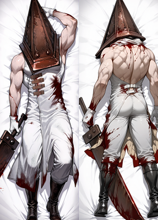 Дакимакура 150х50 см пирамидоголовый pyramidhead resident evil подушка с наволочкой двустороння