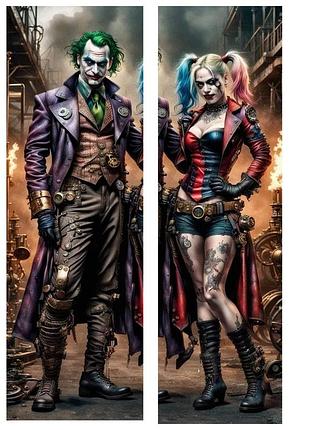Дакімакура 150х50 см джокєр харлі квінн dc comics бетмен joker подушка + наволочка двостороння