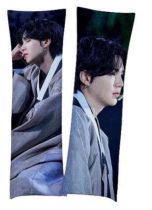 Дакімакура 150х50см мін юнгі шуга агуст ді agust d бтс min yoongi suga bts подушка з наволочкою двостороння