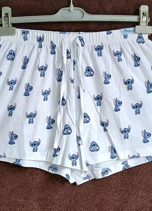 Шорты женские домашние,  котон, stitch,  m, eur 40-42