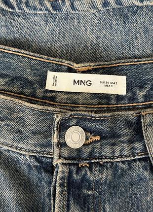 Джинси mango з ефектом потертостей