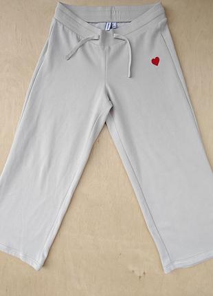 Брюки спортивные vero moda серые, размер m, трикотаж (60% коттон, 40% полиэстер)
