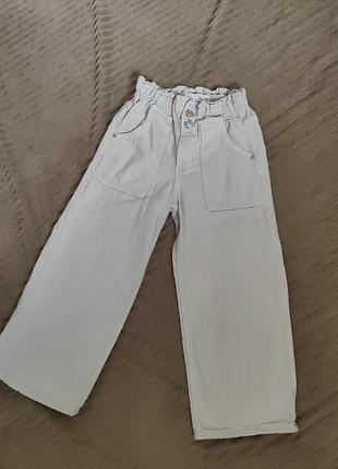 Штани білі zara на 128см