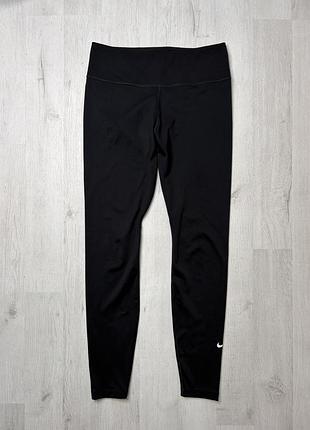 Жіночі легінси nike dri-fit спортивні чорні для бігу та фітнесу розмір m
