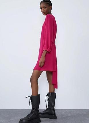 Сукня кольору фуксія zara р.m/l