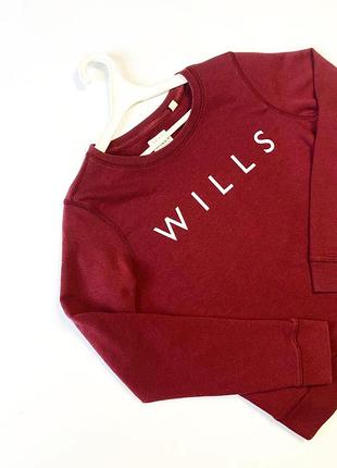Стильний бордовий світшот від британського бренду jack wills з акцентним написом — відмінний вибір для затишних щоденних образів!