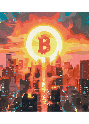 Живопись по цифрам «биткоин сити» pbs53981 40×50 см
