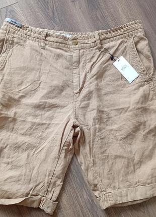 Брендовые льняные шорты m&amp;s.