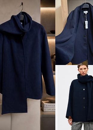 Пальто  с шарфом m&s