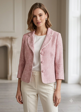 Твидовый розовый жакет dorothy perkins (chanel style)
