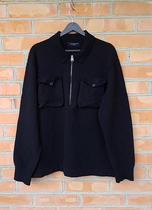 All saints tomas wool half zip sweater светр кофта оригінал (xl)