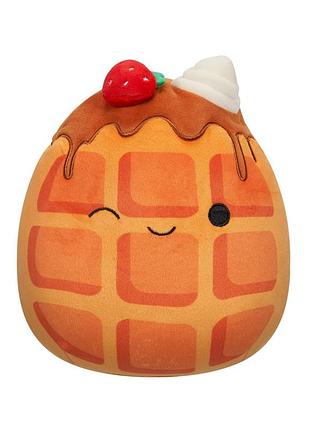 М'яка іграшка вафелька вівер з полуничкою squishmallows sqcr05376, 19 см