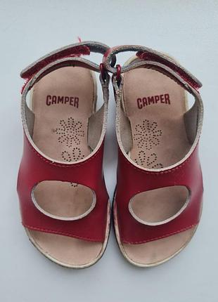 Детская обувь красные сандалии кожа camper miko k800089-003