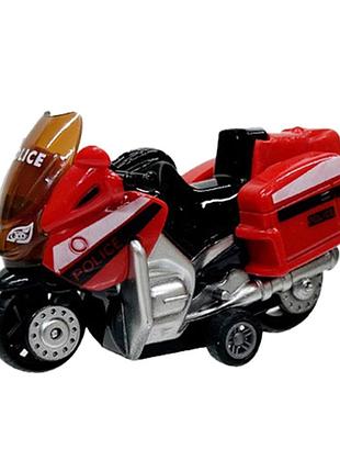 Мотоцикл дитячий "police" ap7442 масштаб 1:64 з безпечних матеріалів червоний