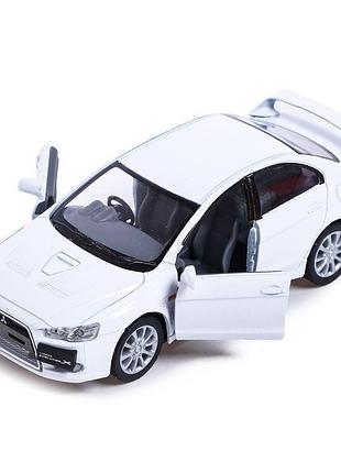 Автомодель легковая mitsubishi lancer evolution x 1:36, 5'' kt5329w белый