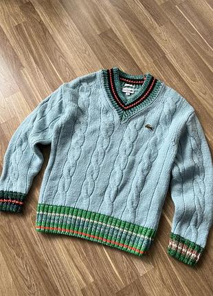 Вовяний вʼязаний светр lacoste unisex