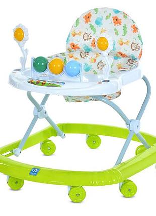 Детские ходунки m 5033-1(green) с музыкой, колеса 8 шт