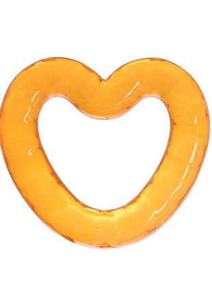 Прорезыватель силиконовый 4005_помаранчеве сердечко