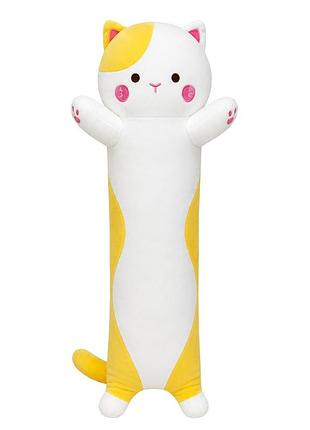Мягкая игрушка антистресс "кот батон" k15216, 70 см желтый