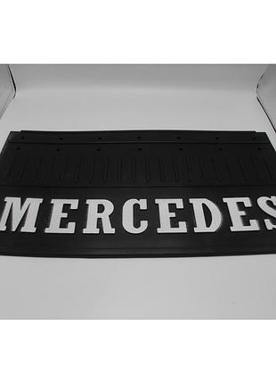 Брызговик с надписью "mercedes" тисненый черный (350х650)