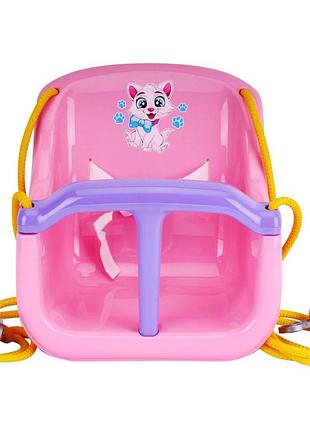 Детские качели 8102txk(pink) пластик, до 20 кг, веревка 2,5 м