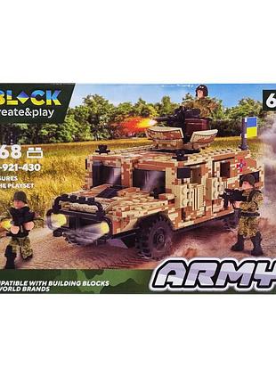 Конструктор армія iblock pl-921-430, 3 фігурки військових вид 4