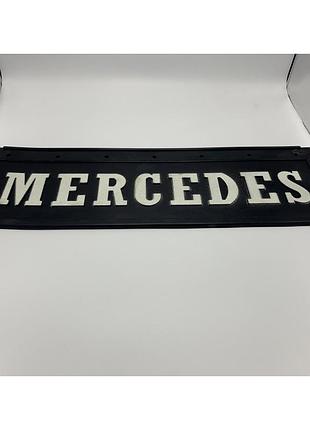 Брызговик с надписью "mercedes" тисненый черный (200х650)