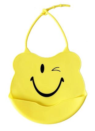 Детский слюнявчик мини mgz-0604(yellow) силиконовый