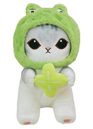 Детская мягкая игрушка "mofusand сat" e1002(green) размер 45см