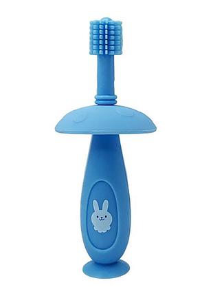 Силиконовая зубная щетка mumlove mgz-0716(blue) с ограничителем