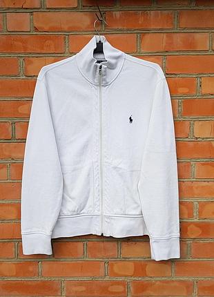 Ralph lauren polo вінтажна бавовняна олімпійка кофта на змійці оригінал (l)