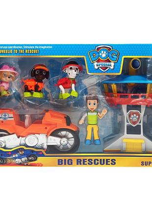 Набор героев "щенячий патруль" pb9905(orange) фигурки с аксессуарами
