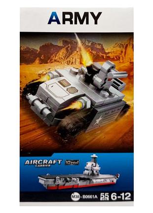 Дитячий конструктор "aircraft carrier" m38-b0661-1, 55 деталей