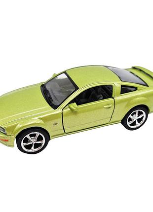 Инерционная машинка ford mustang gt 2006 kinsmart кт5091, 1:42 зеленый