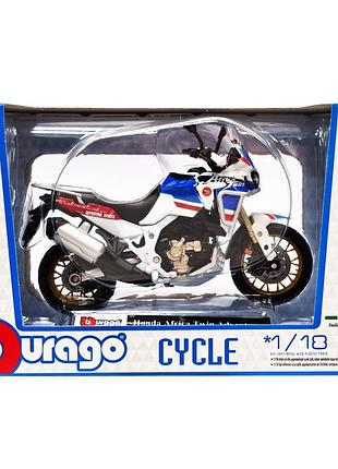 Дитяча модель мотоцикла "honda africa twin adventure" bburago 18-51030-3 масштаб 1:18
