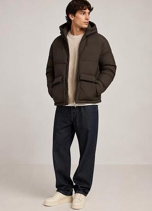 Куртка короткая мужская jack&amp;jones xl коричневая/шоколадная однотонная (12345696-34)