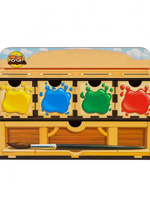 Деревянная настольная игра "цвета" ubumblebees (псд071) psd071 сортер-комодик