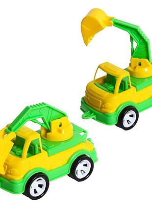Детский экскаватор "mini matik" 002/4bms(yellow) подвижная стрела, 13,5 см