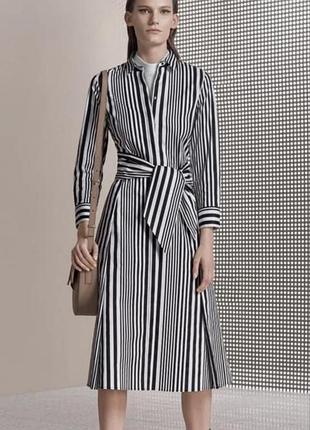 Смугаста сукня-сорочка з попліну hugo boss